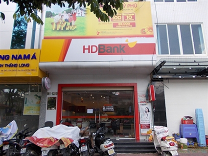 Phòng giao dịch HD Bank Tây Đô nơi bị “tố” câu kết lừa khách hàng.